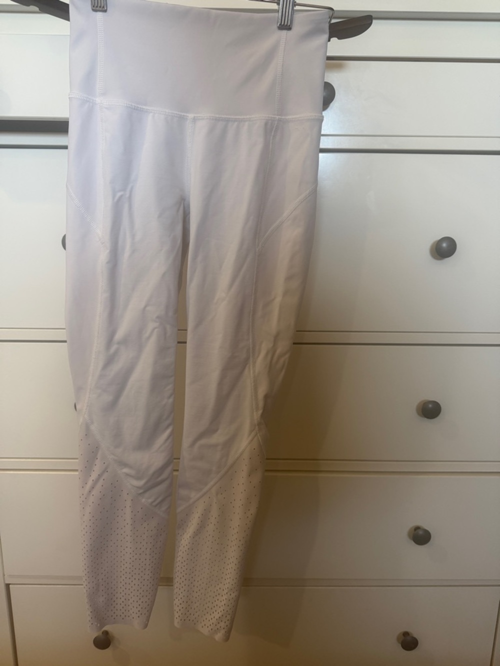 lululemon athletica White Performance Leggings with Reflective Logo